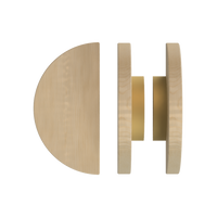 Pair of T02 Timber Pull Handles in American Oak by Style Finish Doorware, featuring sleek wood grain and modern design.