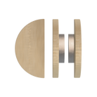 Pair of T02 Timber pull handles in American Oak by Style Finish Doorware, featuring smooth, natural wood grain and sleek design.