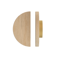 Timber pull handle in Tasmanian Oak by Style Finish Doorware, single T02 model, shown in natural wood finish.