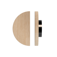 Victorian Ash Timber Pull Handle T02 by Style Finish Doorware, single Victorian Ash door handle with black finish and sleek design.