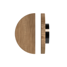 Single T02 Timber Pull Handle in American Walnut by Style Finish Doorware, showcasing its sleek wooden design.