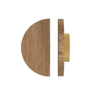 Single T02 Timber Pull Handle in American Walnut by Style Finish Doorware, showcasing its sleek wooden design.