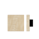 American oak Timber Pull Handle by Style Finish Doorware, 150mm x 150mm, single door hardware on a black background