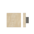 Single T03 Timber pull handle in American Oak, 150mm x 150mm, by Style Finish Doorware, shown mounted on a door.