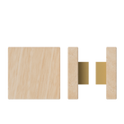 Pair of T03 Timber Pull Handles in Victorian Ash, 150mm x 150mm, by Style Finish Doorware, mounted on doors.