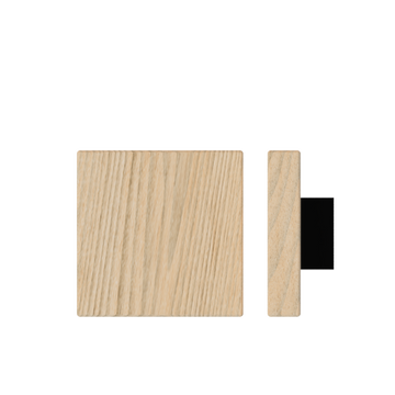 Single T03 Timber Entrance Pull Handle, Tasmanian Oak, 150mm x 150mm x Projection 68mm, in Raw Timber (ready to stain or paint) in Tasmanian Oak / Satin Anodised Gun Metal