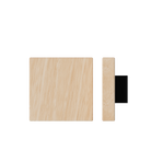 Timber T03 Victorian Ash pull handle by Style Finish Doorware, 150mm x 150mm, black finish on a door.