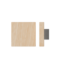Victorian Ash T03 Timber Pull Handle by Style Finish Doorware, 150mm x 150mm, single door hardware, natural wood finish