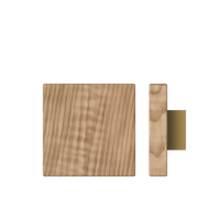 Timber T03 pull handle in American Walnut with 150mm x 150mm dimensions, designed for Style Finish Doorware.