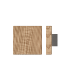 Timber pull handle in American Walnut by Style Finish Doorware, 150mm x 150mm, sleek single door hardware.