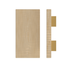 American Oak T04 Timber Pull Handle by Style Finish Doorware, 300mm length and 150mm width, shown on a door.