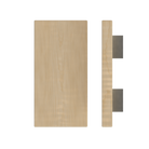 Single T04 Timber pull handle in American Oak, 300mm length, 150mm width by Style Finish Doorware, natural wood finish.