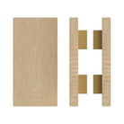 Pair of T04 Timber pull handles in American Oak, 300mm length and 150mm width, from Style Finish Doorware.