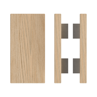 Pair of T04 Timber Pull Handles in Tasmanian Oak, 300mm length, 150mm width, by Style Finish Doorware