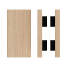 Pair of T04 Timber Pull Handles in Victorian Ash by Style Finish Doorware, 300mm long and 150mm wide, natural wood finish