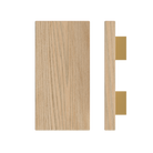 Timber pull handle in Tasmanian Oak, 300mm length and 150mm width, by Style Finish Doorware, with a smooth, natural finish.