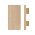 Timber T04 Victorian Ash pull handle by Style Finish Doorware, 300mm length, 150mm width, single handle design.