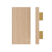 Timber T04 Victorian Ash pull handle by Style Finish Doorware, 300mm length, 150mm width, single handle design.