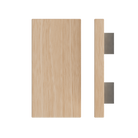 Timber T04 Victorian Ash pull handle, 300mm length, 150mm width, single style by Style Finish Doorware
