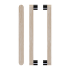 Pair of Victorian Ash T05 Timber Pull Handles by Style Finish Doorware with black finish, shown mounted on a door.