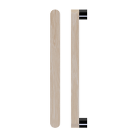 Timber T05 Tasmanian Oak pull handle by Style Finish Doorware on a door, showcasing its sleek single handle design.