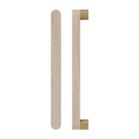 Victorian Ash T05 Timber Pull Handle by Style Finish Doorware, single door hardware with sleek design and natural wood finish.