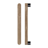 Single T05 Timber Entrance Pull Handle, American Walnut, CTC800mm, H832mm x W32mm x D19mm x Projection 57mm, in Raw Timber (ready to stain or paint) in Black Walnut / Satin Anodised Gun Metal