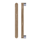 Single T05 Timber pull handle in American Walnut by Style Finish Doorware, showcasing its sleek wooden design and smooth finish.