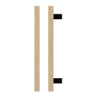 Single American Oak T06 Timber pull handle by Style Finish Doorware, featuring a sleek black finish and modern design.