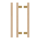 Pair of T06 Timber Victorian Ash pull handles by Style Finish Doorware, featuring sleek design and natural wood grain.