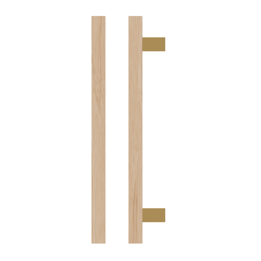 Victorian Ash Timber Pull Handle T06 by Style Finish Doorware, single sleek door hardware with a modern finish