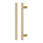 Victorian Ash Timber Pull Handle T06 by Style Finish Doorware, single sleek door hardware with a modern finish