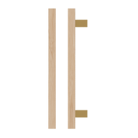 Victorian Ash Timber Pull Handle T06 by Style Finish Doorware, single sleek door hardware with a modern finish