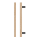 Victorian Ash T06 Timber Pull Handle by Style Finish Doorware, single piece with sleek, modern design for doors.
