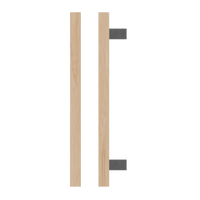 Victorian Ash T06 Timber Pull Handle by Style Finish Doorware, single piece with sleek, modern design for doors.