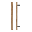 Single T06 Timber Pull Handle in American Walnut by Style Finish Doorware, showcasing the elegant wooden design and natural finish.
