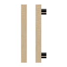 Single T07 Timber pull handle in American Oak from Style Finish Doorware, showcasing its natural wood grain and sleek design.