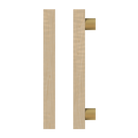 Single American Oak Timber Pull Handle T07 by Style Finish Doorware mounted on a door.