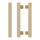 Pair of T07 Timber Pull Handles in American Oak by Style Finish Doorware, showcasing natural wood grain and sleek modern design.