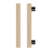 Victorian Ash Timber Pull Handle T07 by Style Finish Doorware on a door, showcasing sleek black finish and durable design.