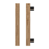 Single T07 Timber Entrance Pull Handle, American Walnut, CTC1000mm, H1200mm x 40mm x 40mm x Projection 85mm, Coated in Hard Wax (accentuates rich colours) in Black Walnut / Satin Anodised Gun Metal