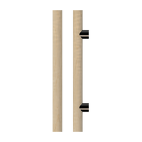 Single T08 Timber Pull Handle in American Oak by Style Finish Doorware, showcasing natural wood grain and sleek design.