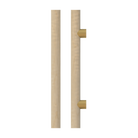 Single T08 Timber Pull Handle in American Oak by Style Finish Doorware, featuring a sleek, natural wood finish for modern doors.