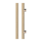 Single T08 Timber Pull Handle in American Oak by Style Finish Doorware, showcasing its natural wood grain and sleek design.