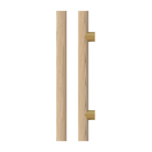 Timber pull handle in Tasmanian Oak by Style Finish Doorware, T08 T-Shape design, shown in natural finish on white background.