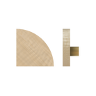 Single T10 Timber Pull Handle in American Oak by Style Finish Doorware, featuring a sleek, natural wood finish.