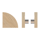 Pair of T10 Timber Pull Handles in Tasmanian Oak by Style Finish Doorware, showing the sleek wooden design and natural finish.