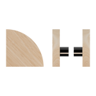 Pair of Victorian Ash T10 Timber Pull Handles by Style Finish Doorware, showcasing natural wood grain and sleek design.