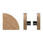 Pair of T10 Timber Pull Handles in American Walnut by Style Finish Doorware, featuring sleek wooden design for door decor.