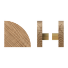 Pair of T10 Timber Pull Handles in American Walnut by Style Finish Doorware, showcasing sleek wood grain and modern design